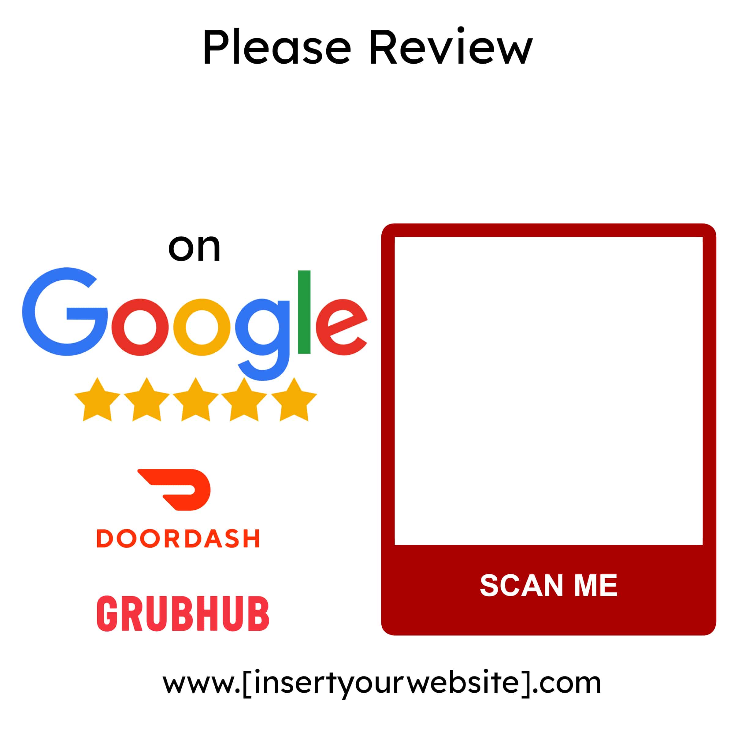 google review window sticker