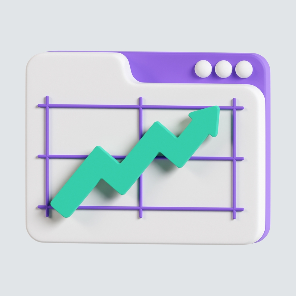 Analytic,Chart,d,Icon,Illustration